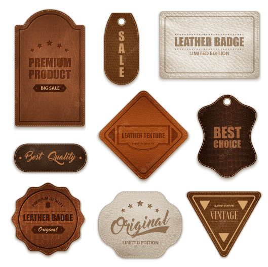 custom leather logos in uae