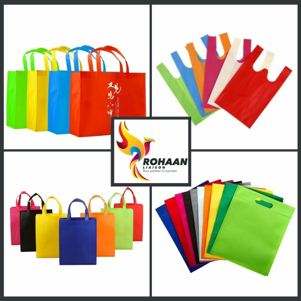 different sizes of non-woven bags sizes and colours