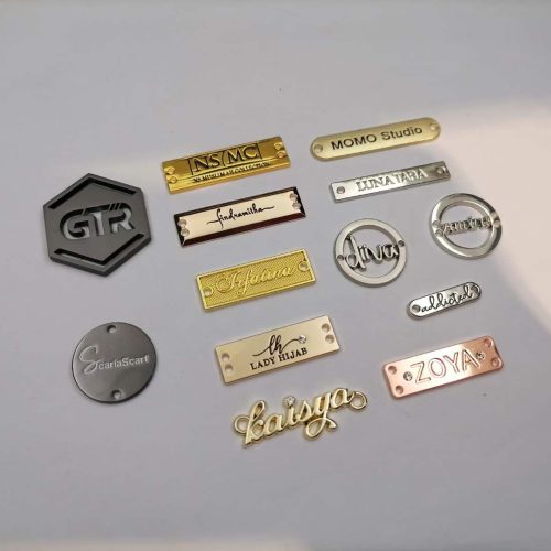 Name Metal Tag Custom Logo Metal Label Tag For Clothing Swimwear in uae